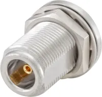 Rosenberger 53K504 Series Bulkhead Female SMA, 50 Ω, Straight Body Solder