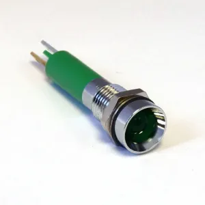 CML Innovative Technologies LED Recessed Panel Indicator, Green Panel Mount Indicator 1905X Series, 8 mm, Tab