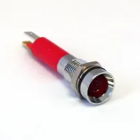CML Innovative Technologies LED Recessed Panel Indicator, Red Indicator, M8, Tab Termination, IP67 12V