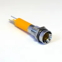 CML Innovative Technologies Recessed Bezel Panel Indicator, Yellow Panel Mount Indicator 1905X Series, 8 mm, Tab