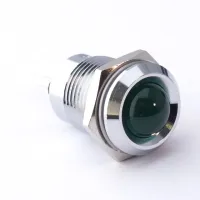 CML Innovative Technologies LED Standard Panel Indicator, Green Panel Mount Indicator 1921X Series, 14 mm, Wire