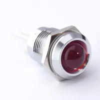 CML Innovative Technologies LED Standard Panel Indicator, Red Panel Mount Indicator 1921X Series, 14 mm, Wire