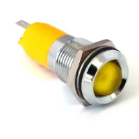 CML Innovative Technologies Standard Bezel Panel Indicator, Yellow Panel Mount Indicator 1921X Series, 14 mm, Tab