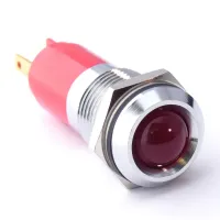 CML Innovative Technologies Standard Bezel Panel Indicator, Red Panel Mount Indicator 1921X Series, 14 mm, Tab