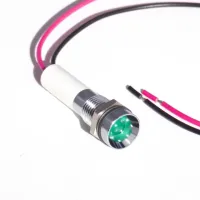 CML Innovative Technologies, Green Panel Mount Indicator 1905X Series, M8, Wire Termination, IP67 12V dc