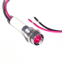 CML Innovative Technologies Recessed LED Indicator with Lead, Red Panel Mount Indicator 1905X Series, M8, Wire