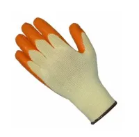 Liscombe Orange Cotton, Polyester Work Gloves, Size 9, Latex Coating