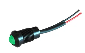 Oxley, Green Panel LED OXL/CLH/80/AC Series Series, 8 mm, Flying Lead Termination, IP66