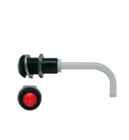 RHD-0700-2000-F9PZR67PR Bivar Panel 1-Way Right Angle Rigid LED Light Pipe Red, Black, 9 mm