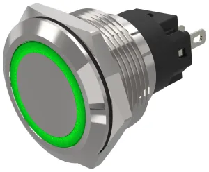 EAO, Green Indicator 82 Series, 22 mm, Solder Terminal Termination, IP67, IP65 24V ac/dc