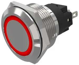 EAO, Red, Green Indicator 82 Series, 22 mm, Solder Terminal Termination, IP67, IP65 24V dc