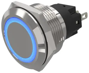 EAO, Blue Indicator 82 Series, 22 mm, Solder Terminal Termination, IP65, IP67 24V ac/dc