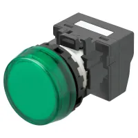 Omron, M22N Green LED Indicator Pilot Light, 22.3 mm Cutout, IP66, 24V