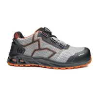BASE B1005 Unisex Grey, Orange Aluminium Safety Shoes, UK 8, EU 42