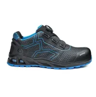 BASE B1005 Unisex Black, Blue Aluminium Safety Shoes, UK 5, EU 38