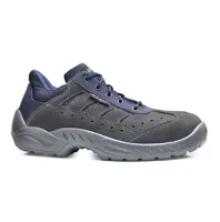 BASE B0163 Unisex Grey, Blue Steel Safety Shoes, UK 7, EU 41