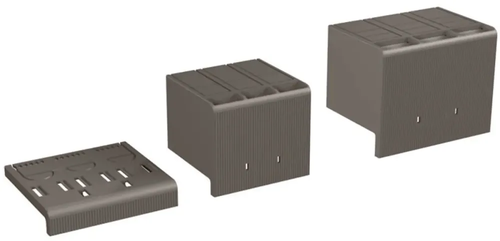 1SDA066655R1  LTC XT1 3p TERMINAL COVERS LOW 2pcs